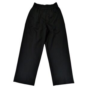MeimeiJ Black Wide Leg Elastic Waist Trousers Made in Italy Size IT 38 US 2-4 XS
